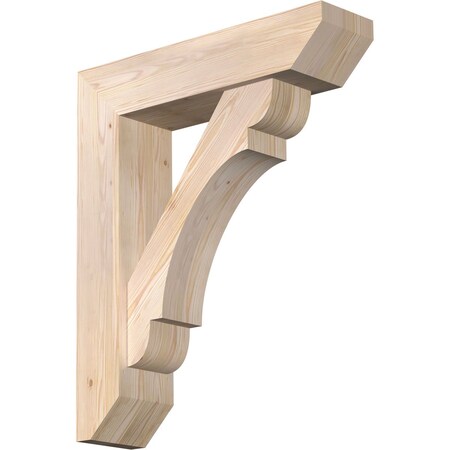 Ekena Millwork Olympic Slat Smooth Bracket w/ Offset Brace, Douglas Fir, 7 1/2"W x 30"D x 36"H BKT0806X30X36OLY06SDF